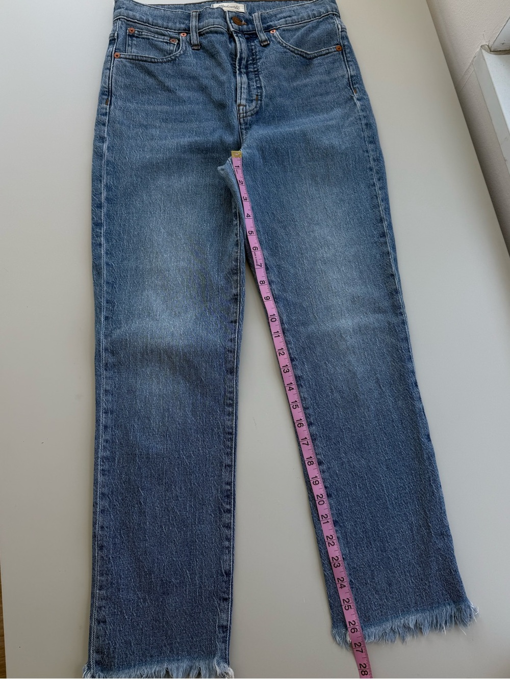 Madewell Perfect Vintage Crop Jeans Blue Wash 27 - Picture 10 of 13